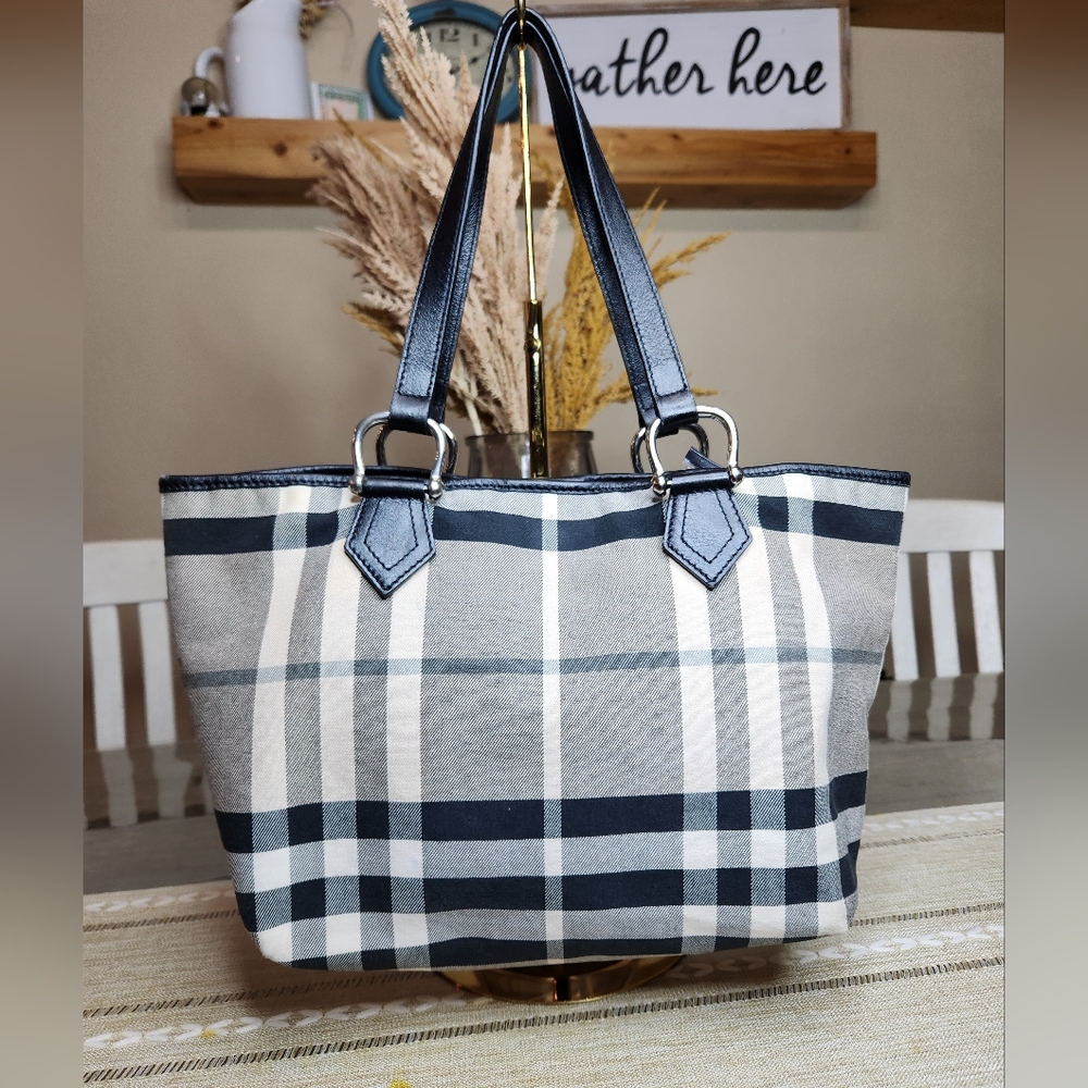Burberry canvas tote bag